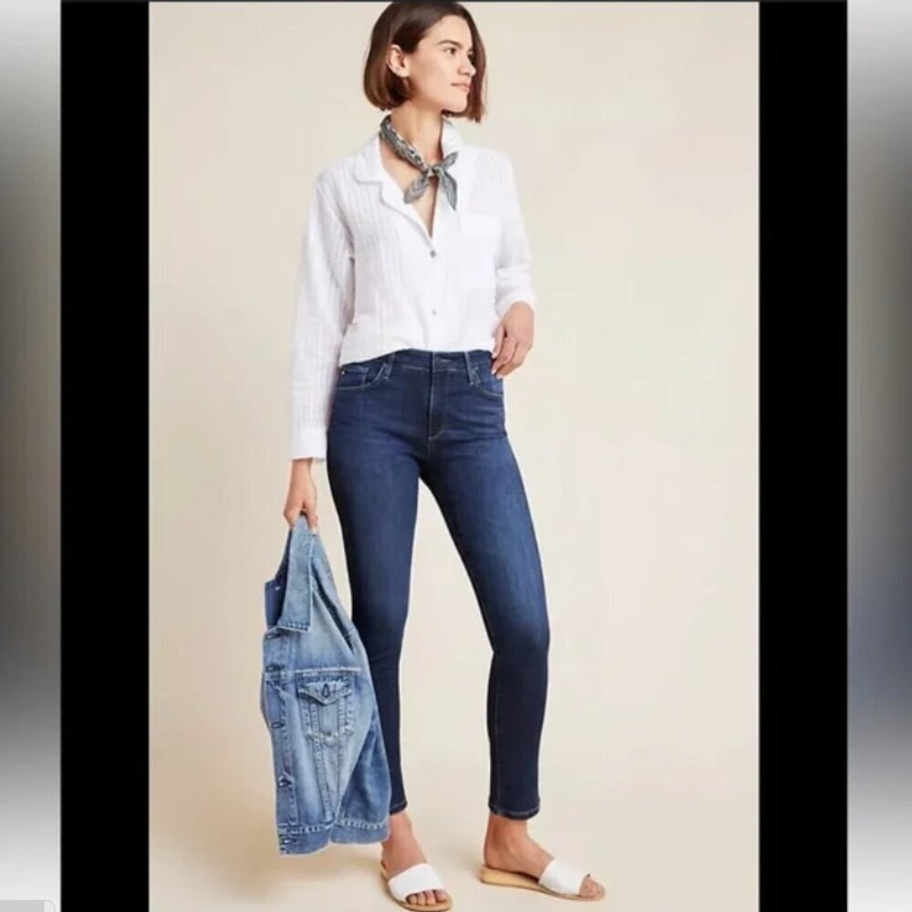 Adriano Goldschmied Anthropologie High Rise Stevie Ankle Jeans Size 29